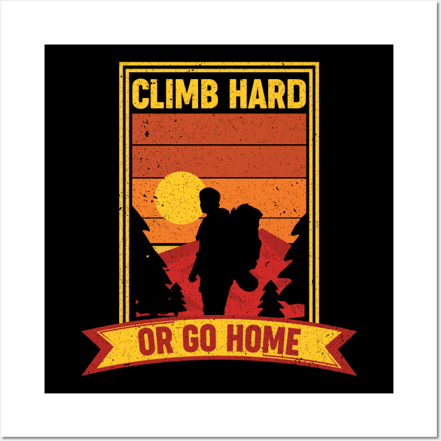 Rock Climbing Mountain Climber Bouldering Wall Art by maxcode